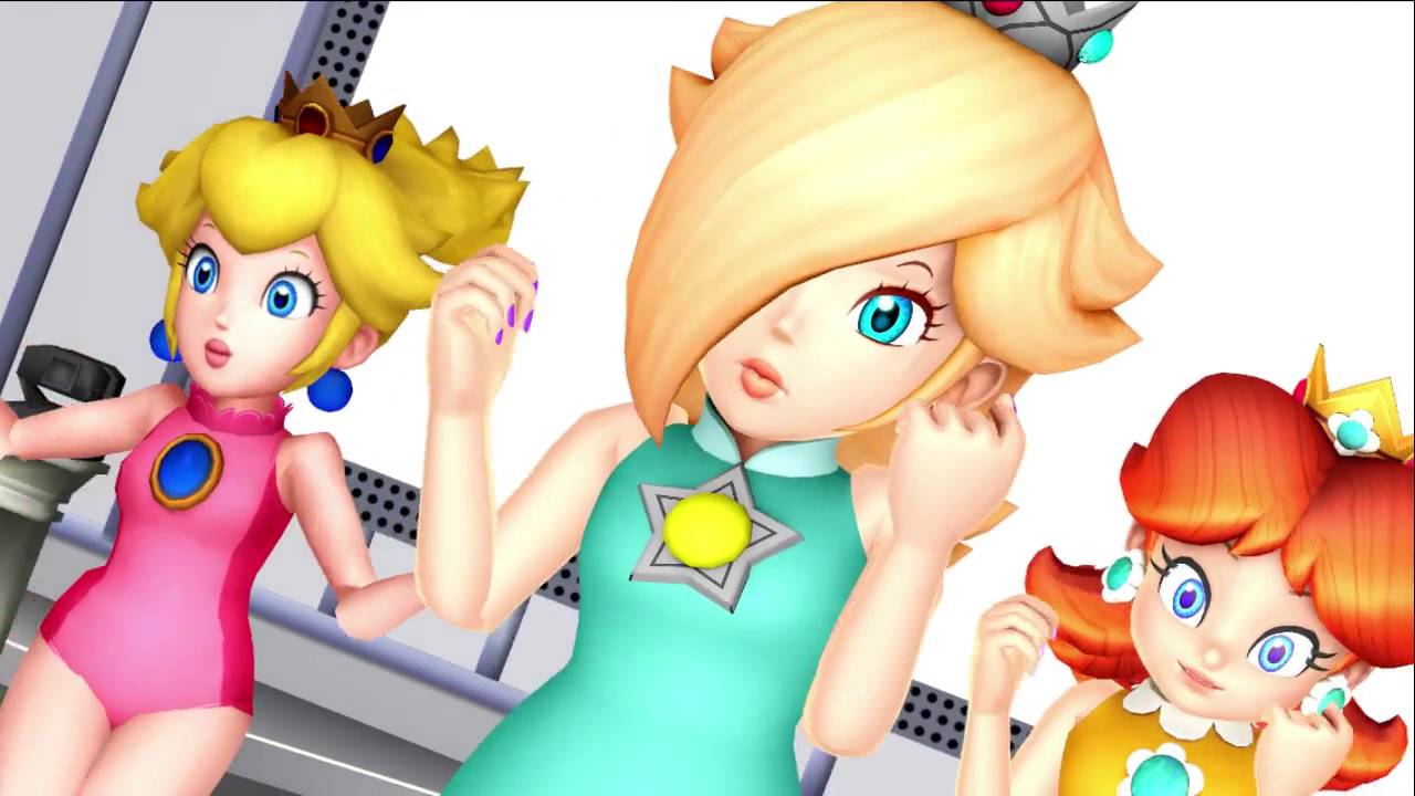 MMD Christmas Rosalina, Peach and Daisy Caramelldansen.