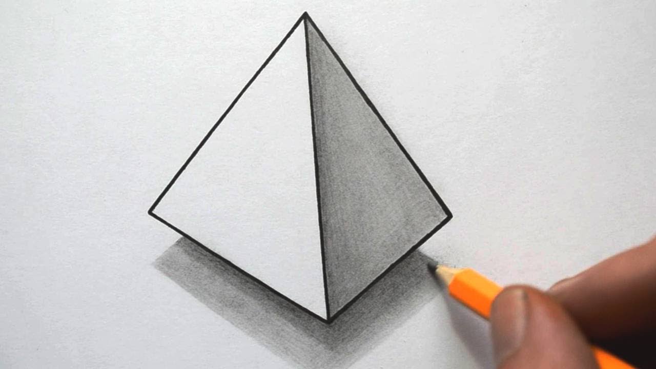 How to Draw a Pyramid - YouTube