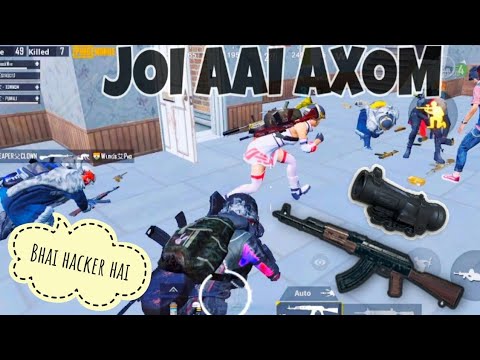 Bhai Ye Shockwave Hacker Random axom Team |shockwave | AKM + 6X Scop | Team Axom | pubg gameplay