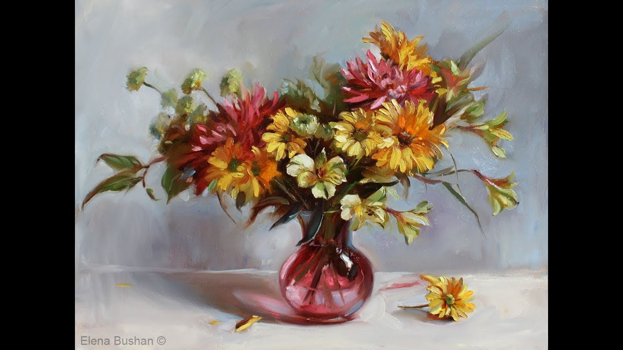 Painting Flowers in Oil - YouTube