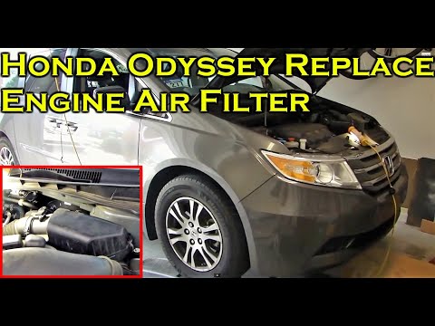 Honda Odyssey - Replace Engine Air Filter 2011 2012 2013 2014 - Youtube