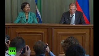Пресс-конференция глав МИД России и ЮАР по итогам переговоров