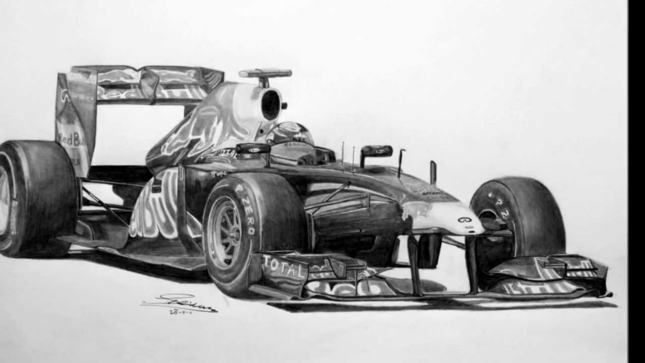 Red Bull RB7 F1 Pencil Drawing YouTube