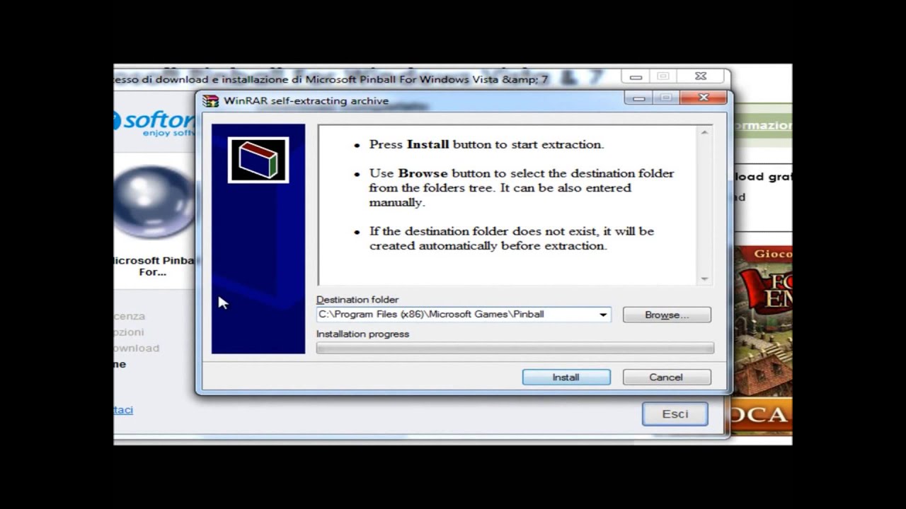 ... scaricare e installare PINBALL per Windows 7 e Vista [ITA] - YouTube