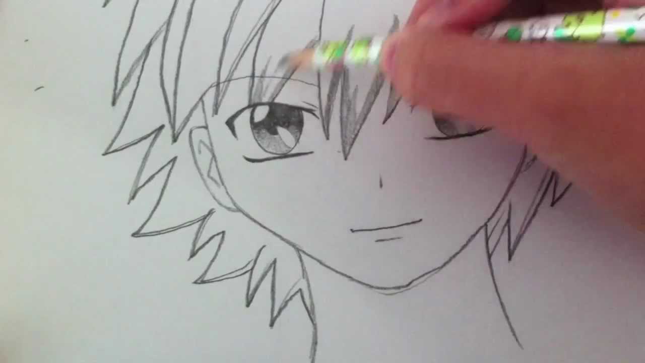 Drawing a Basic Manga Boy - YouTube