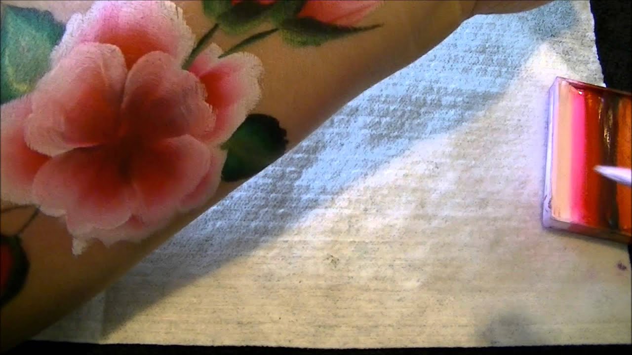 How to paint face and body art one stroke style Roses YouTube