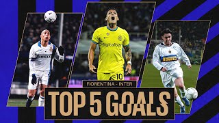 RONALDO, LAUTARO E... 🤯🖤💙??? | INTER HISTORY | TOP 5 GOALS vs FIORENTI⚽A ?