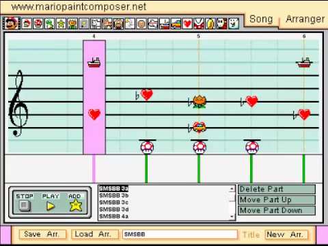 Mario Paint Composer - Super Mario Sunshine Boss Battle Theme ...