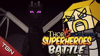 THOR VS ENDER DRAGON - SUPER HEROES BATTLE - Minecraft Arena