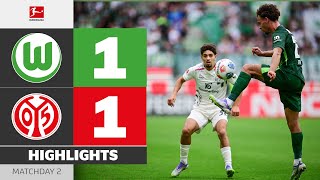 RED Card in Last-Minute-Drama! | VFL WOLFSBURG — MAINZ 05 | Highlights | Matchday 2 – Bundesliga