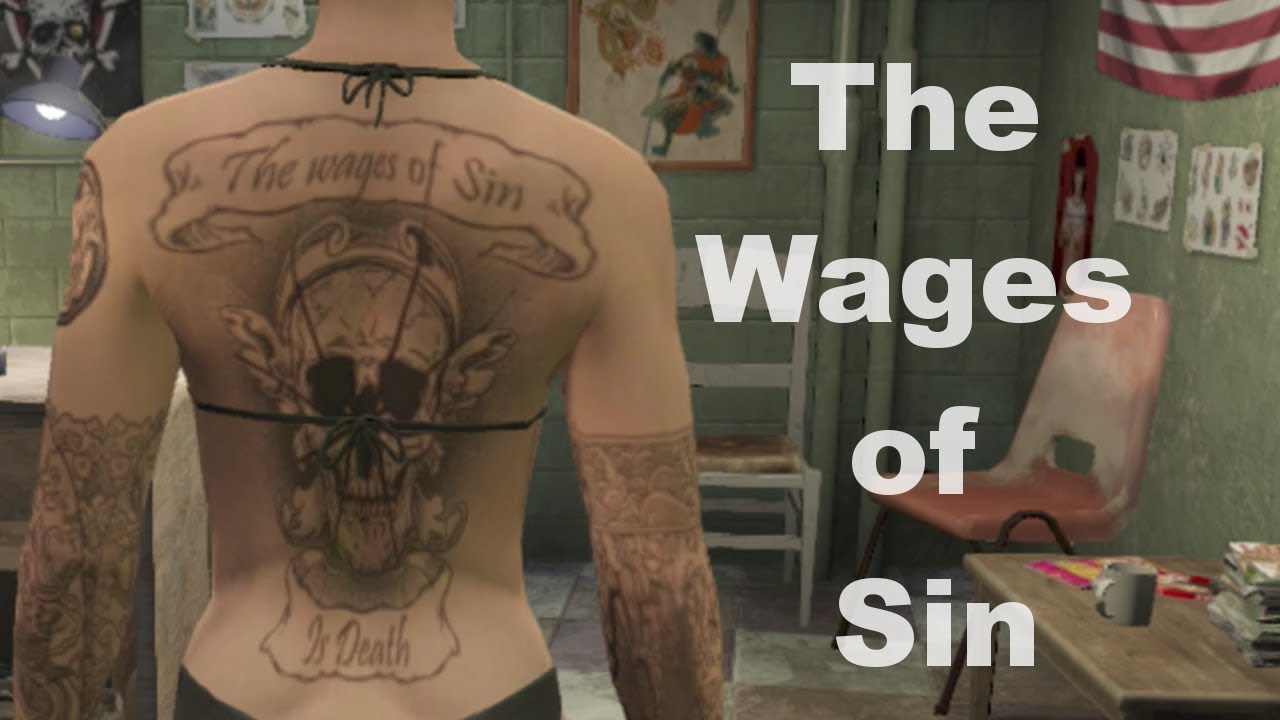 GTA 5 Online - The Wages of Sin Tattoo - YouTube