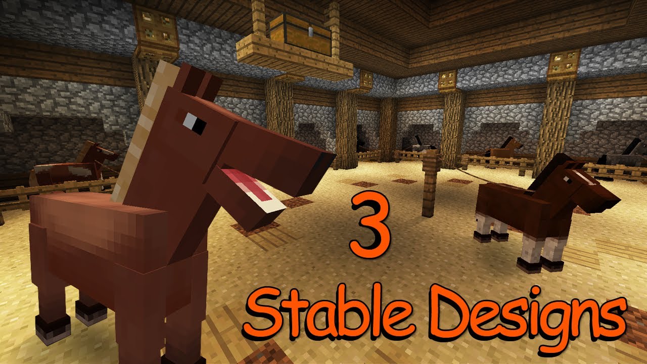 3 Horse Stables Ideas and Designs - Minecraft - YouTube