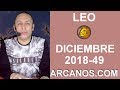 Video Horscopo Semanal LEO  del 2 al 8 Diciembre 2018 (Semana 2018-49) (Lectura del Tarot)