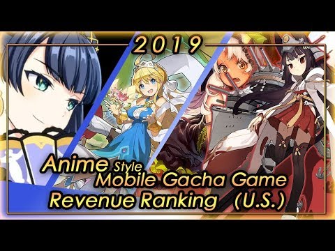 (U.S) 2019 FULL YEAR Anime Gacha Mobile Game Revenue Tier List