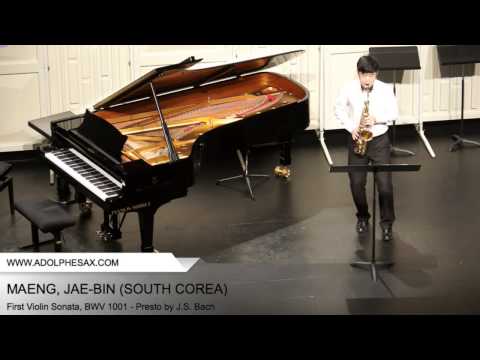 Dinant 2014 - Maeng, Jae-Bin - First Violin Sonata, BWV 1001 - Presto by J.S. Bach