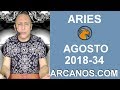 Video Horscopo Semanal ARIES  del 19 al 25 Agosto 2018 (Semana 2018-34) (Lectura del Tarot)