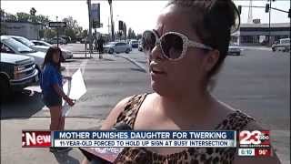 Mother punishes daughter for twerking