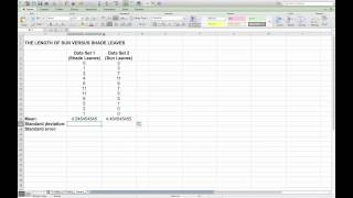 Calculating Standard Error From Standard Deviation In Excel