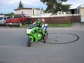 kawasaki zx7r smiley burnout :-)