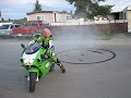 kawasaki zx7r smiley burnout :-)
