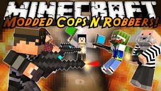 Minecraft Mini-Game : MODDED COPS N ROBBERS! PAINT BALL!