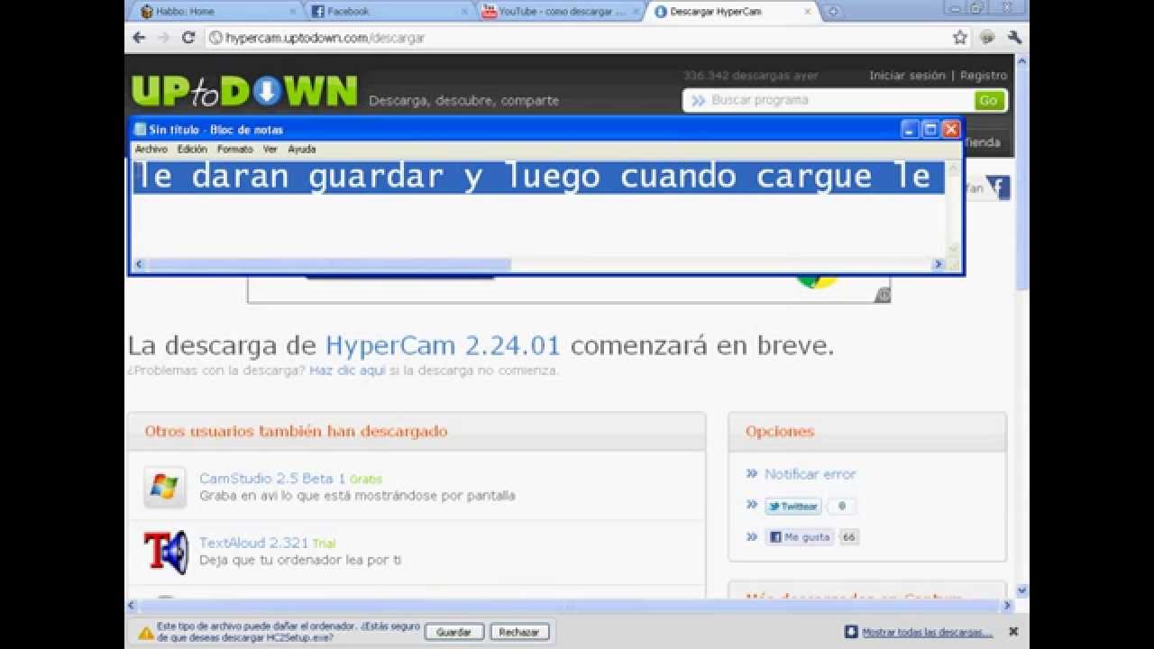 como descargar hypercam 2 en español - YouTube