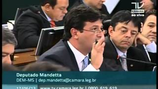 Dep. Mandetta (DEM-MS) encaminha perguntas ao ministro José Padilha na CCJ