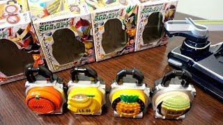 食玩サウンドロックシードシリーズ SGロックシード1 全4種レビュー 仮面ライダー鎧武ガイム / Kamen-Rider Gaimu CandyToy Lock Seed 1 Review