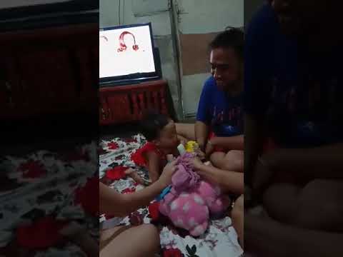 Funny baby while eating ice candy