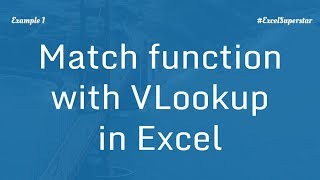 Using VLOOKUP with MATCH for 2d lookup Example 1 in Excel in Hindi