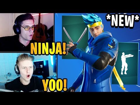 Streamers GET the *NEW* NINJA Skin & PON PON Emote/Dance! | Fortnite Highlights & Funny Moments