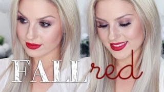 Autumn/Fall Smokey Eye & Red Lip ♡ Chit Chat Get Ready With Me