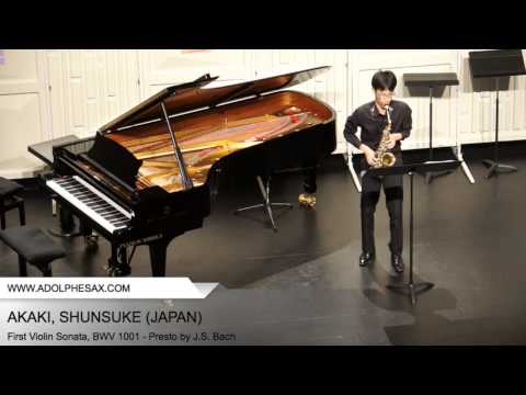 Dinant 2014 - AKAKI, Shunsuke (First Violin Sonata, BWV 1001 - Presto by J.S. Bach)