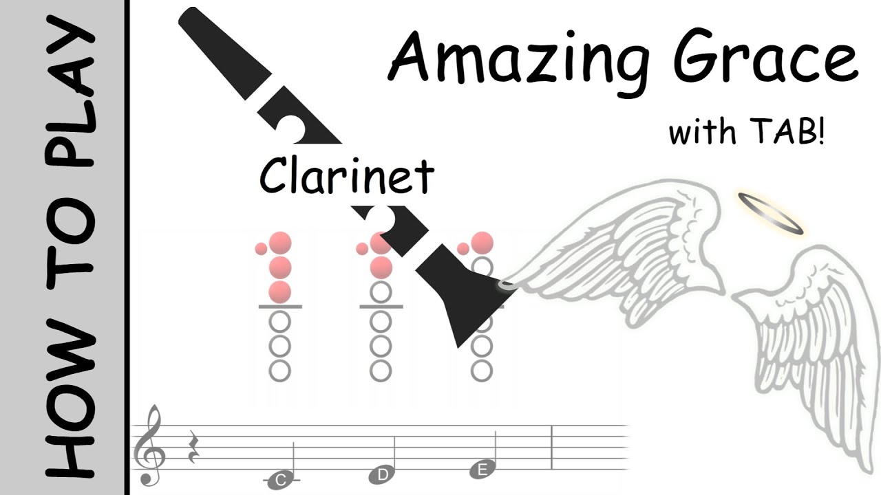 Clarinet,Notes,Tutorial,-,Amazing,Grace,-,Christmas,Song,(Sheet,Music) chri...