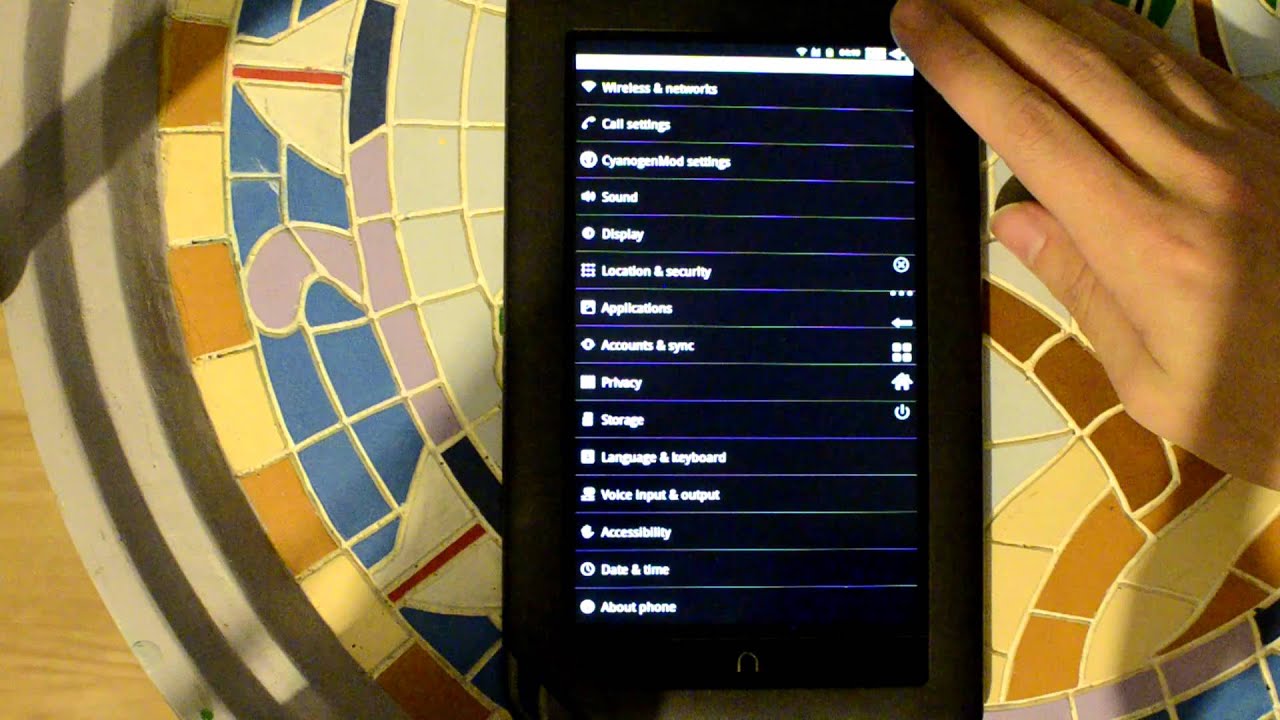 CM7 on the Nook Color - YouTube