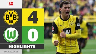 BVB Wants The CL! | BORUSSIA DORTMUND — VFL WOLFSBURG | Highlights | Matchday 32 – Bundesliga 24/25