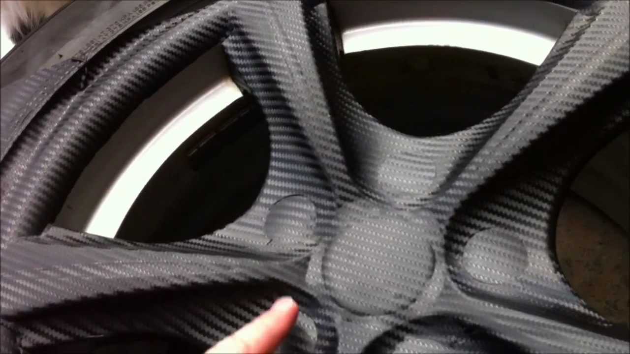 How to Carbon Fiber Vinyl your wheels!!! DIY for Cheap n Easy - YouTube