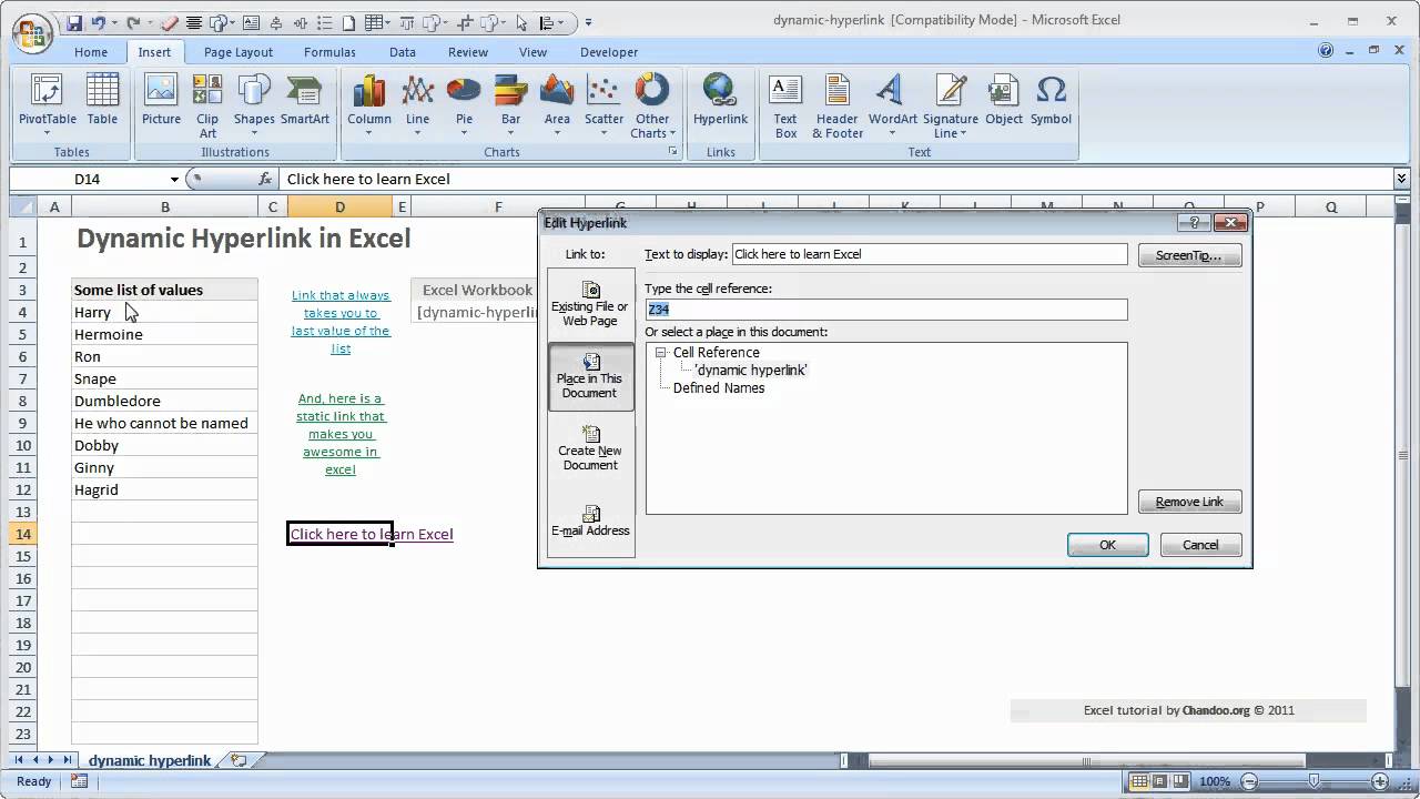 how to make hyperlinks work in pdf when created in excel
