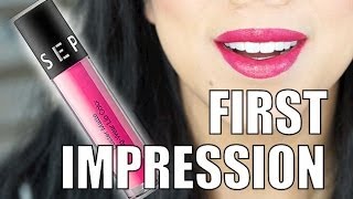 NEW Sephora Luster Matte Long-wear lip color first impression review - itsjudytime