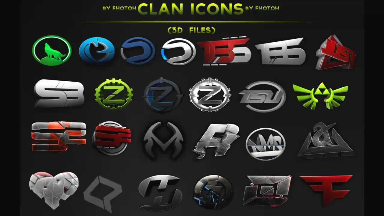 Clan Icon Pack 3D Files - By Fhotoh - YouTube