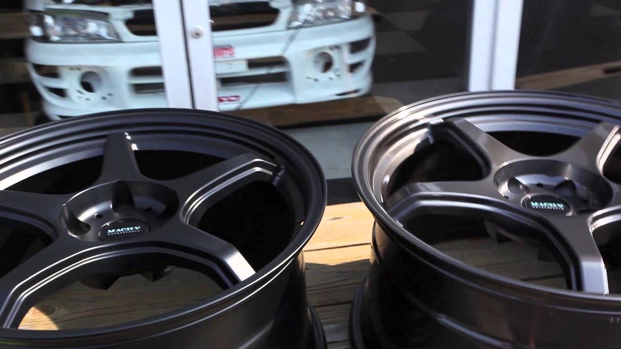 Mach V Wicked Awesome wheel color comparison (gunmetal and black) YouTube