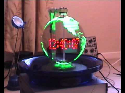 persistence of vision 3d clock