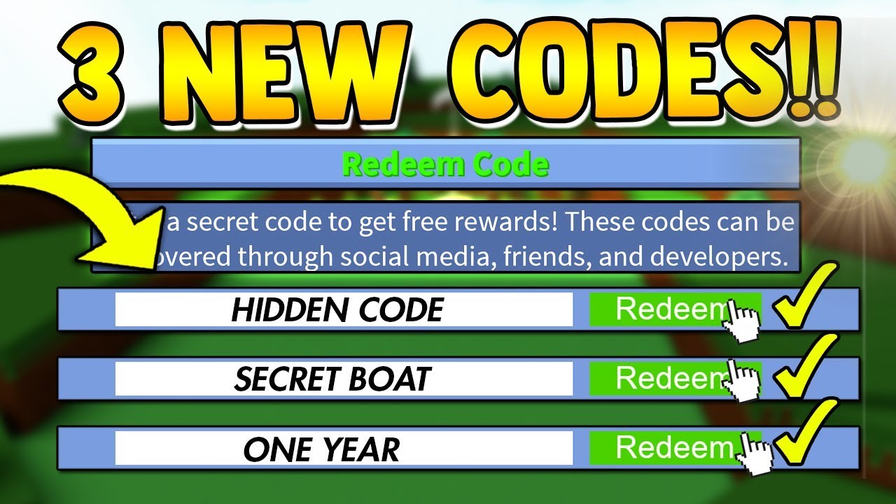 3 New Codes Another Secret Build A Boat For Treasure Roblox