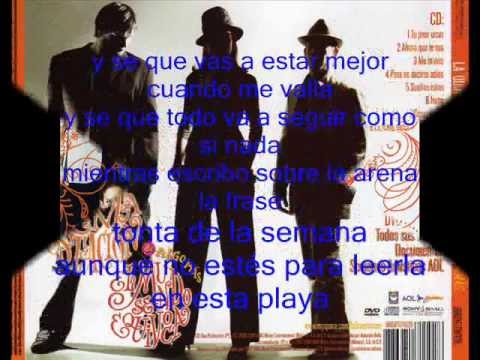 FRASE TONTA DE LA SEMANA LA QUINTA ESTACION LETRA frase tonta de la semana la quinta estacion letra:
