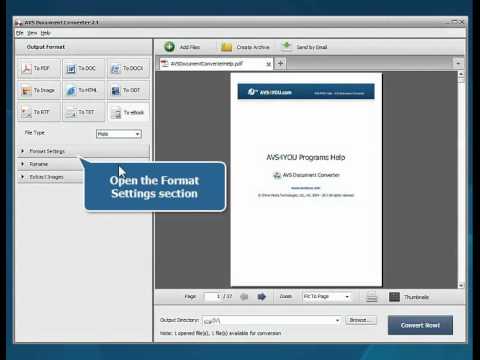 How to Convert Files to Mobi with AVS Document Converter? - YouTube