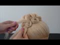 Einfache Frisuren:Hochsteckfrisur.Flechtfrisuren.Zopffrisur.Donut Hair Bun Updo Hairstyles.Peinados