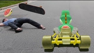 Mario Kart in Real Life (3D Chalk Art)