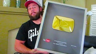 YOUTUBE GOLDEN PLAY BUTTON!!!