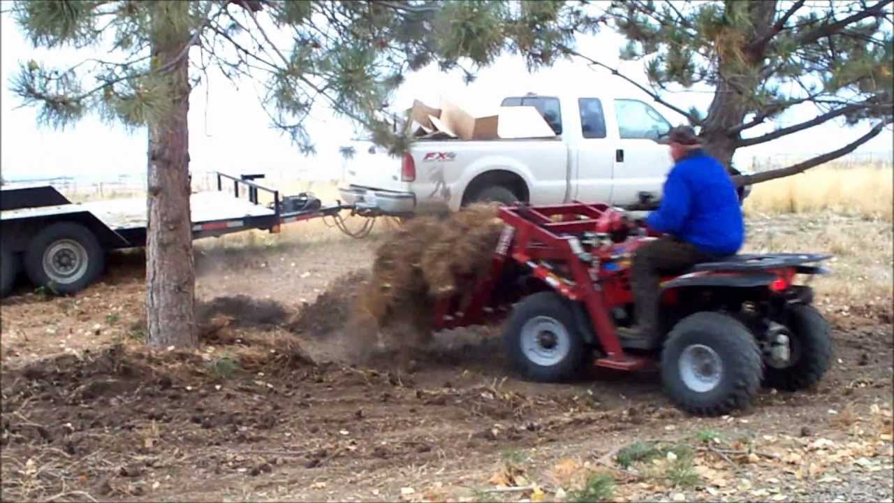 GROUNDHOG ATV LOADER WITH BRUSH FORKS.wmv YouTube