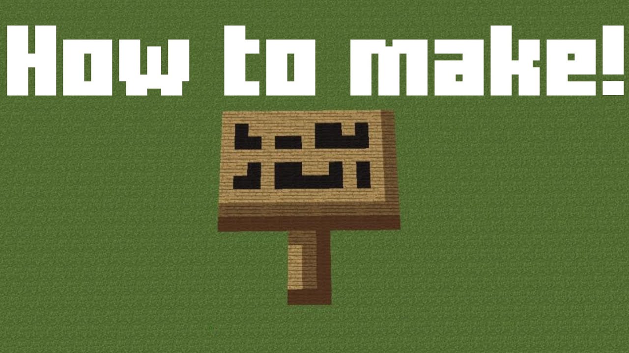 How To Make A Sign In Minecraft YouTube